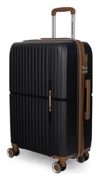 Μεσαία Βαλίτσα Ταξιδίου Σκληρή Μαύρο με 4 Ρόδες Ύψους 67εκ. Newcom