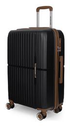 Βαλίτσα Ταξιδίου Καμπίνας Σκληρή Μαύρο με 4 Ρόδες Ύψους 56εκ. Newcom