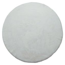 Shaggy Puffy T-FC1 Ivory Χαλί Στρογγυλό με Διάμετρο 160εκ. Γούνινο Newplan