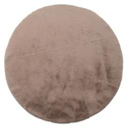 Shaggy Puffy T-FC5 Taupe Χαλί Στρογγυλό με Διάμετρο 160εκ. Γούνινο Newplan