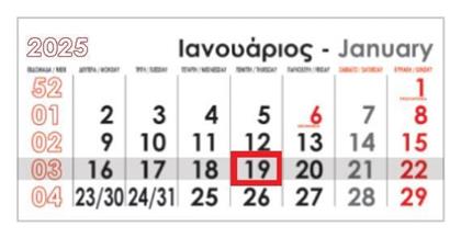 Ημερήσιο Επιτοίχιο Ημερολόγιο 2025 11x32εκ. Next