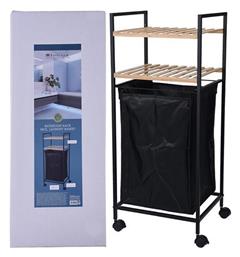 Καλάθι Απλύτων Bamboo Πτυσσόμενο 38x32.5x89.5cm Μαύρο Νext