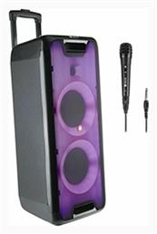 Ηχείο Karaoke με Ενσύρματo Μικρόφωνο και Εφέ Φωτισμού Wildrave2 σε Μαύρο Χρώμα NGS