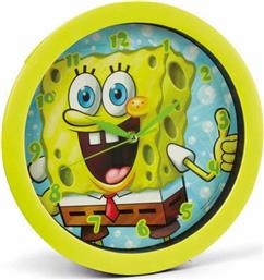 Nickelodeon Παιδικό Ρολόι Τοίχου Spongebob Πλαστικό Κίτρινο 28εκ.