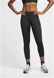 Nike Dri-Fit Running Γυναικείο Cropped Κολάν Μαύρο από το Plus4u