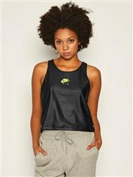 Nike Air Αμάνικο Αθλητικό Crop Top Μαύρο από το Modivo