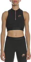 Nike Air Αμάνικο Αθλητικό Crop Top Μαύρο από το Factory Outlet