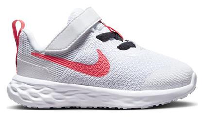 Αθλητικά Παιδικά Παπούτσια Running Revolution 6 με Σκρατς White / Gridiron / Laser Orange / Sea Coral Nike