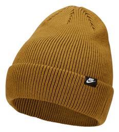 Beanie Unisex Σκούφος με Rib Πλέξη σε Κίτρινο χρώμα Nike από το Cosmossport