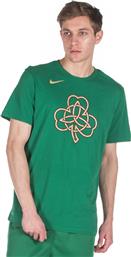 Nike Celtics City Edition Logo Αθλητικό Ανδρικό T-shirt Dri-Fit Πράσινο με Στάμπα από το Zakcret Sports