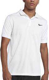 Nike Court Dry Ανδρική Μπλούζα Dri-Fit Polo Κοντομάνικη Λευκή από το Factory Outlet