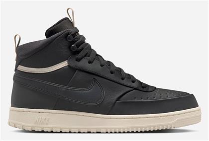 Court Vision Mid Ανδρικά Sneakers Μαύρα Nike