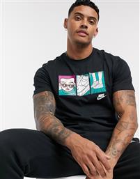 Nike Ανδρικό T-shirt Μαύρο Με Στάμπα από το HallofBrands