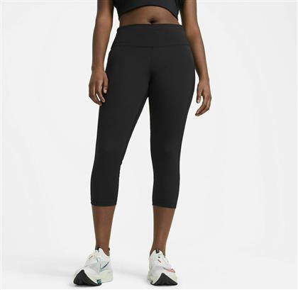 Nike Dri-Fit Fast Running Γυναικείο Capri Κολάν Ψηλόμεσο Μαύρο από το Zakcret Sports