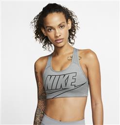 Nike Dri-Fit Medium-Support Γυναικείο Αθλητικό Μπουστάκι Γκρι από το HallofBrands