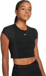Nike Dri-Fit Pro Μακρυμάνικο Crop Top Μαύρο από το MybrandShoes