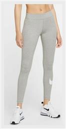 Essential Mid-Rise Swoosh Γυναικείο Μακρύ Κολάν Γκρι Nike