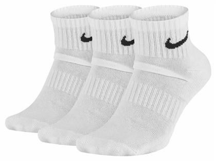 Everyday Cushioned Αθλητικές Κάλτσες Λευκές 3 Ζεύγη Nike