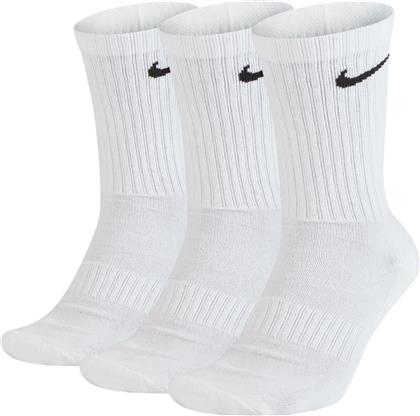 Nike Everyday Lightweight Αθλητικές Κάλτσες Λευκές 3 Ζεύγη από το SportsFactory