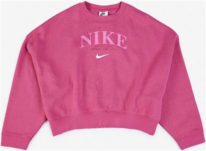 Nike Fleece Παιδικό Φούτερ Φούξια Trend Crew