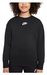Fleece Παιδικό Φούτερ Μαύρο Sportswear Club Nike