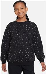 Nike Fleece Παιδικό Φούτερ με Κουκούλα Μαύρο Sportswear Club