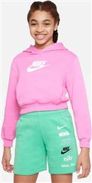 Nike Fleece Παιδικό Φούτερ με Κουκούλα Ροζ