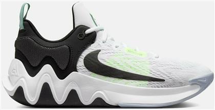 Nike Giannis Immortality 2 Χαμηλά Μπασκετικά Παπούτσια White / Black / Barely Volt / Grey Fog
