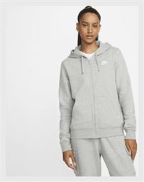 Γυναικεία Ζακέτα Φούτερ με Κουκούλα Γκρι Nike