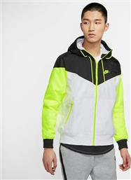 Nike He Wr Jkt H White-Lime από το Zakcret Sports