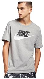 Icon Futura Ανδρικό Αθλητικό T-shirt Κοντομάνικο Γκρι Nike