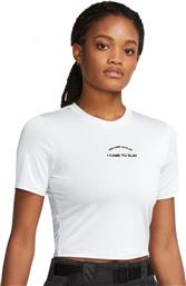 Nike Κοντομάνικη Γυναικεία Αθλητική Μπλούζα σε Λευκό χρώμα από το Asos