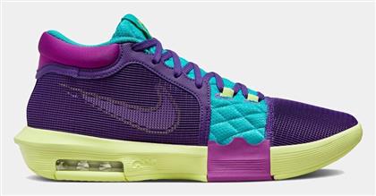LeBron Witness 8 Μπασκετικά Παπούτσια Field Purple / Dusty Cactus / Light Lemon Twist / Λευκό Nike