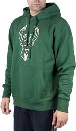 Nike Milwaukee Bucks Essential Ανδρικό Φούτερ με Κουκούλα και Τσέπες Πράσινο CN1161-323 από το Outletcenter