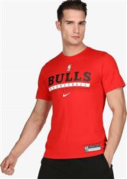 Nike NBA Chicago Bulls Αθλητικό Ανδρικό T-shirt Dri-Fit University Red με Λογότυπο από το Cosmossport