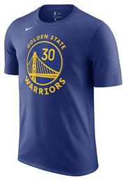 NBA Curry Warriors Αθλητικό Ανδρικό T-shirt Μπλε με Στάμπα Nike από το Cosmossport