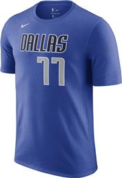 Nike NBA Dallas Mavericks Luka Doncic Αθλητικό Ανδρικό T-shirt Royal με Στάμπα από το Cosmos Sport