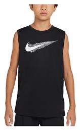 Παιδική Μπλούζα Dri-Fit Αμάνικη Black / White Nike