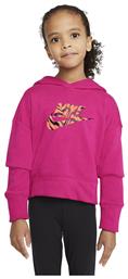 Παιδικό Φούτερ Cropped με Κουκούλα Φούξια Sportswear Nike
