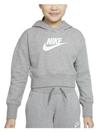 Παιδικό Φούτερ Cropped με Κουκούλα Γκρι Nike
