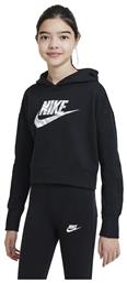 Παιδικό Φούτερ Cropped με Κουκούλα Μαύρο Sportswear Nike