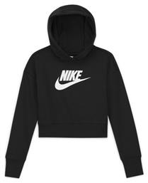 Παιδικό Φούτερ Cropped με Κουκούλα Μαύρο Sportswear Club Nike
