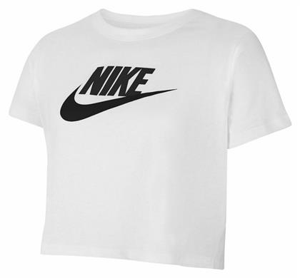 Παιδικό Καλοκαιρινό Crop Top Κοντομάνικο Λευκό Futura Nike