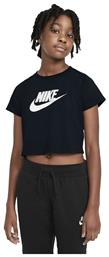 Παιδικό Καλοκαιρινό Crop Top Κοντομάνικο Μαύρο Futura Nike