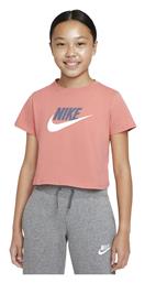 Παιδικό Καλοκαιρινό Crop Top Κοντομάνικο Ροζ Futura Nike