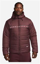 Repeat Ανδρικό Χειμωνιάτικο Μπουφάν Puffer Μπορντό Nike