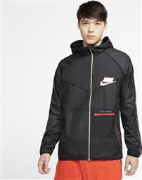 Nike Running Γκρι Wild Run Windrunner Αντιανεμικό & Αναδιπλούμενο Μπουφάν Με Κουκούλα από το SportGallery