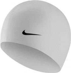 Nike Solid Σκουφάκι Κολύμβησης Ενηλίκων από Σιλικόνη Λευκό