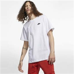 Nike Sportswear Club Ανδρικό T-shirt Λευκό Μονόχρωμο από το Athletix