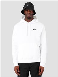 Nike Sportswear Club Ανδρικό Φούτερ με Κουκούλα και Τσέπες Λευκό από το HallofBrands